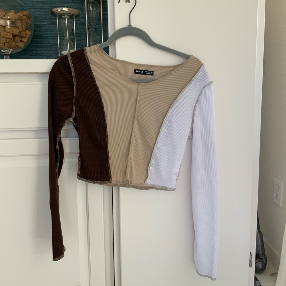 SHEIN Long Sleeve Crop Top